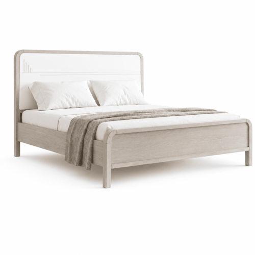 SF-2806 WOODEN BED;Milk White SF-2806 WOODEN BED;Milk White